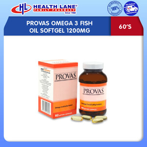 PROVAS OMEGA 3 FISH OIL SOFTGEL 1200MG 60'S